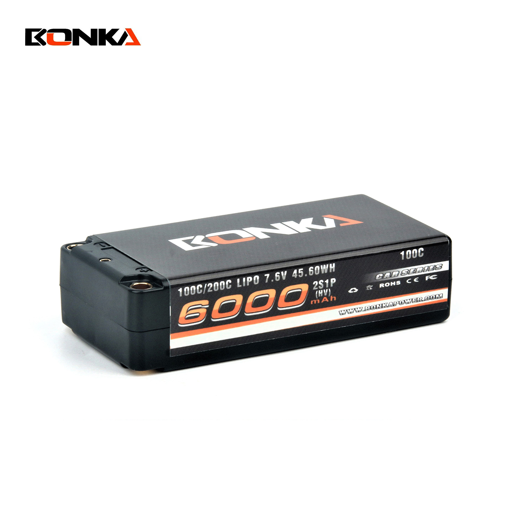 BONKA 6000mAh 100C 2S 7.6V HV Shorty Pack for RC Car